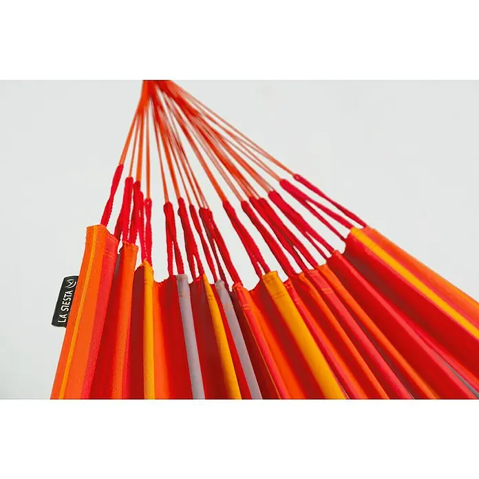 La Siesta Hamaca Individual Brisa Toucan - L x An: 300 x 140 cm, Rojo/Naranja/Amarillo, Número de personas máx.: 1 - Primer plano