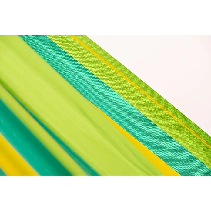 La Siesta Hamaca individual Brisa Lime - L x An: 300 x 140 cm, Verde/Amarillo/Turquesa, Número de personas máx.: 1 - Primer plano
