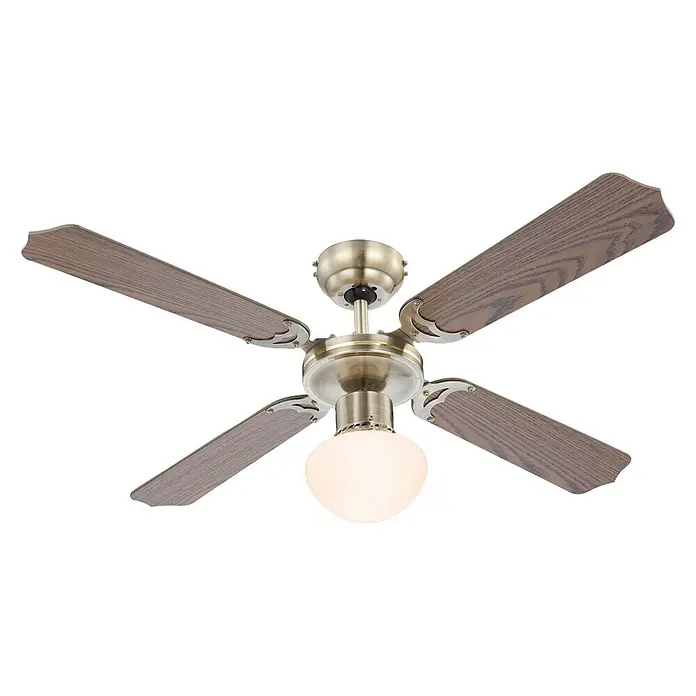 Globo Ventilador de techo Cancún - Diámetro: 106,6 cm, Marrón, 50 W, AC - Vista angular