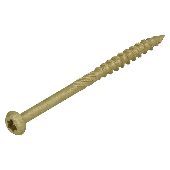 Dynaplus Gevelschroef Outdoor brons - 4 x 60 mm, TX 15, 200 stk. - Diagonaal zicht