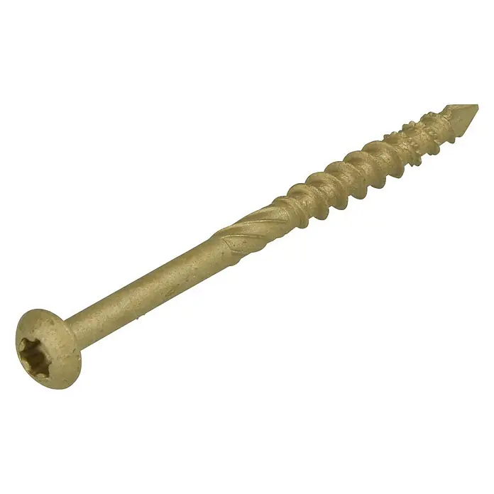 Dynaplus Gevelschroef Outdoor brons - 4,5 x 60 mm, TX 20, 200 stk. - Diagonaal zicht