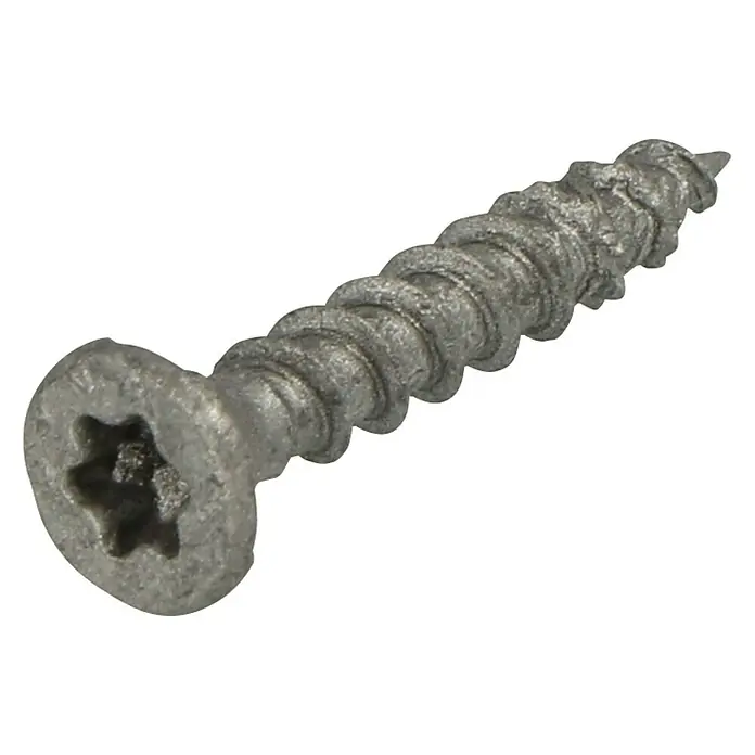 Dynaplus Universele schroef Outdoor Platkop - Ø x l: 4 x 25 mm, Voldraad, 200 stk., Grijs - Diagonaal zicht