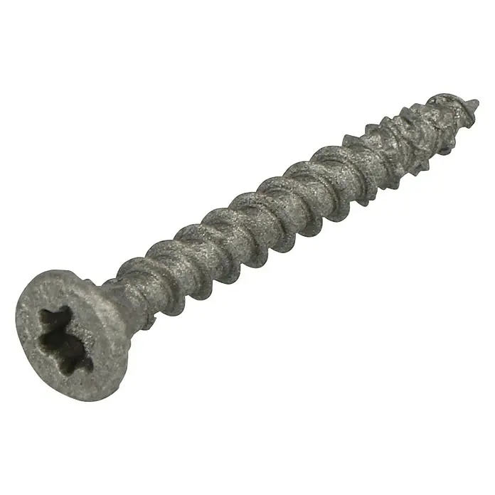 Dynaplus Universele schroef Outdoor Platkop - Ø x l: 4 x 35 mm, Voldraad, 200 stk., Grijs - Diagonaal zicht