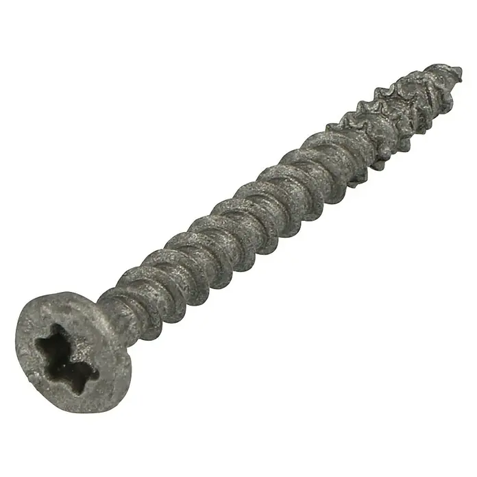 Dynaplus Universele schroef Outdoor Platkop - Ø x l: 4 x 40 mm, Voldraad, 200 stk., Grijs - Diagonaal zicht
