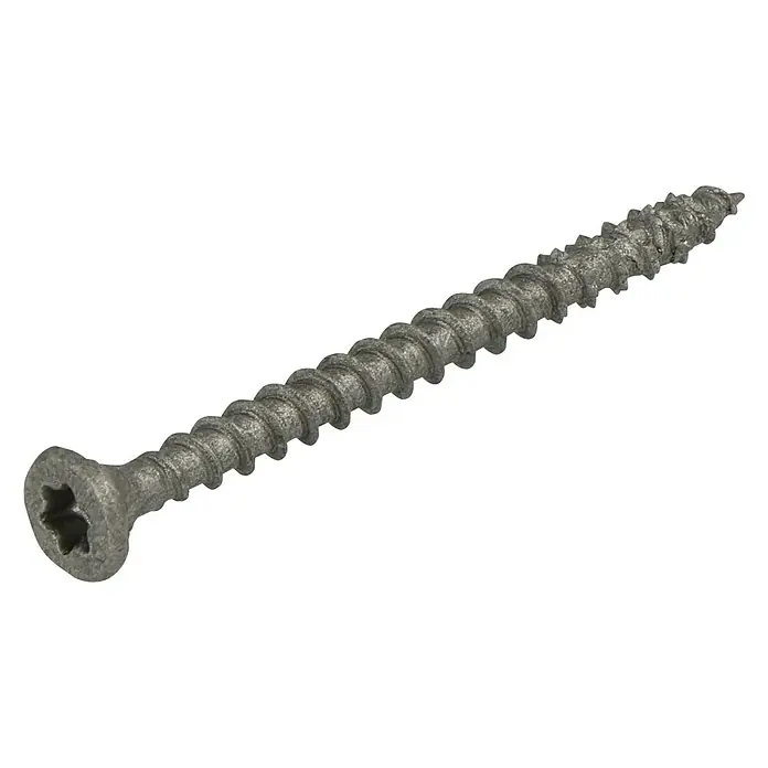 Dynaplus Universele schroef Outdoor Platkop - Ø x l: 4 x 50 mm, Voldraad, 200 stk., Grijs - Diagonaal zicht