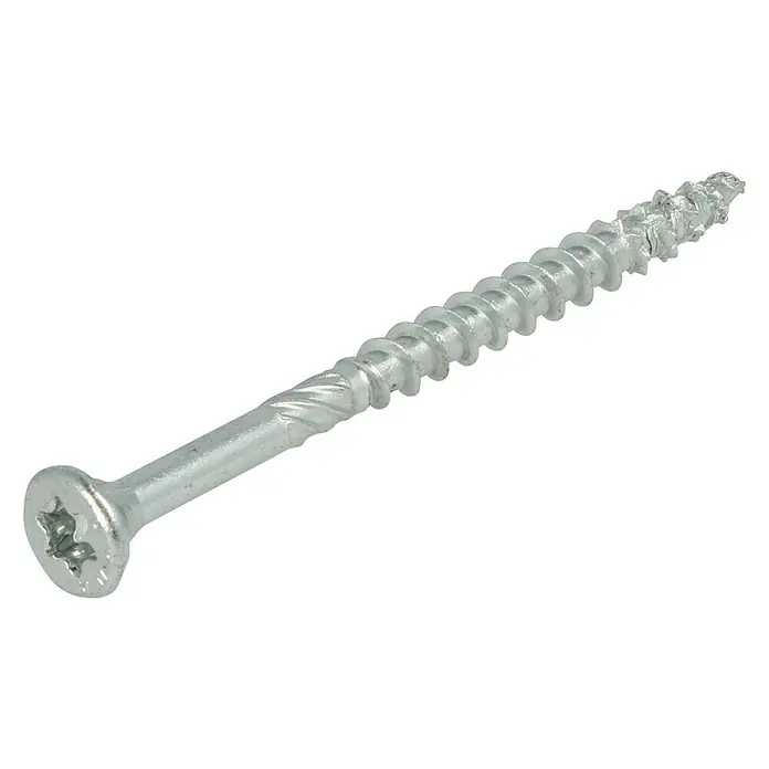 Dynaplus Universele schroef Platkop - Ø x l: 4,5 x 60 mm, Deeldraad, 200 stk., Zilver - Diagonaal zicht