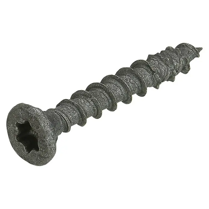 Dynaplus Universele schroef Outdoor Platkop - Ø x l: 4,5 x 40 mm, Voldraad, 200 stk., Grijs - Diagonaal zicht