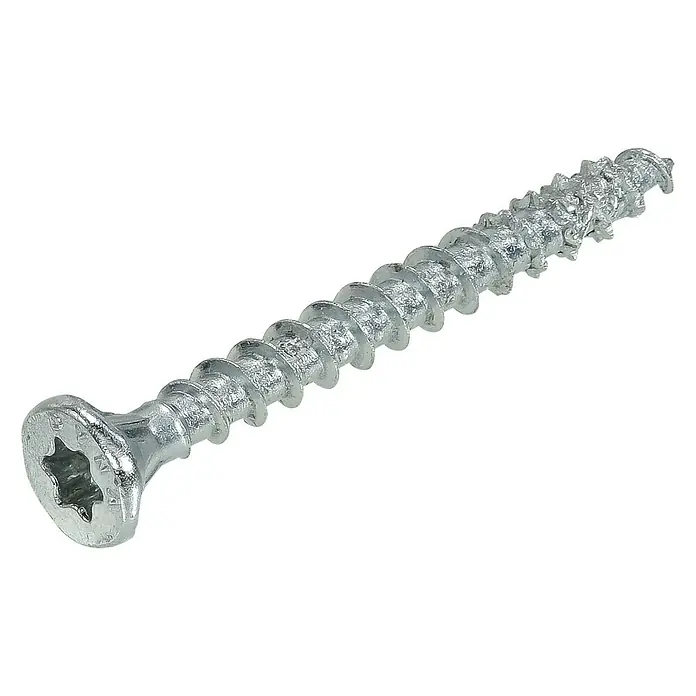 Dynaplus Universele schroef Platkop - Voldraad, 200 stk., Zilver - Diagonaal zicht