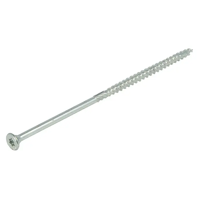 Dynaplus Universele schroef Constructie Platkop - Ø x l: 6 x 160 mm, Deeldraad, 100 stk., Zilver - Diagonaal zicht
