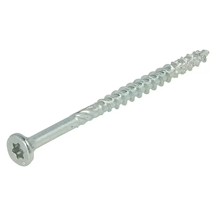 Dynaplus Universele schroef Platkop - Deeldraad, 200 stk., Zilver - Diagonaal zicht