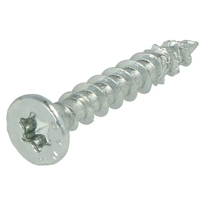 Dynaplus Universele schroef Platkop - Ø x l: 4,5 x 30 mm, Voldraad, 200 stk., Zilver - Diagonaal zicht
