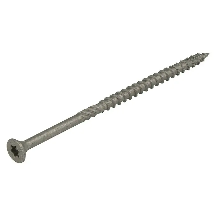 Dynaplus Universele schroef Outdoor Platkop - Ø x l: 6 x 120 mm, Deeldraad, 100 stk., Grijs - Diagonaal zicht