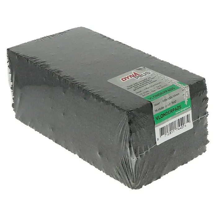 Dynaplus Steunpad voor draagconstructie - 100 x 100 x 10 mm, 16 stk. - Diagonaal zicht
