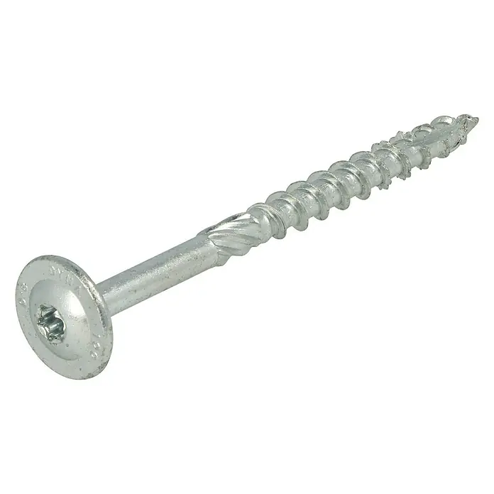 Dynaplus Houtschroef Indoor - Ø x l: 8 x 100 mm, 50 stk., Ronde kop, TX voor TORX-aandrijving - Diagonaal zicht