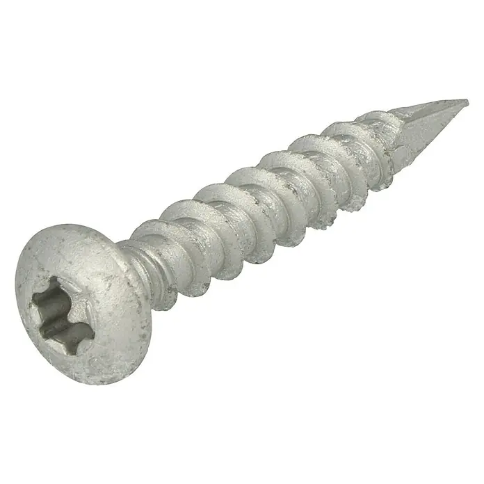Dynaplus Paalhouderschroef - Ø x l: 8 x 50 mm, 50 stk., Halfronde kop - Diagonaal zicht