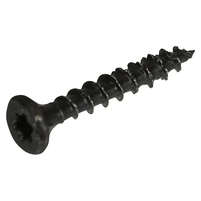 Blackline Spaanplaatschroef PK HCP Zwart - Ø x l: 3 x 30 mm, Platte ronde kop, 100 stk. - Diagonaal zicht