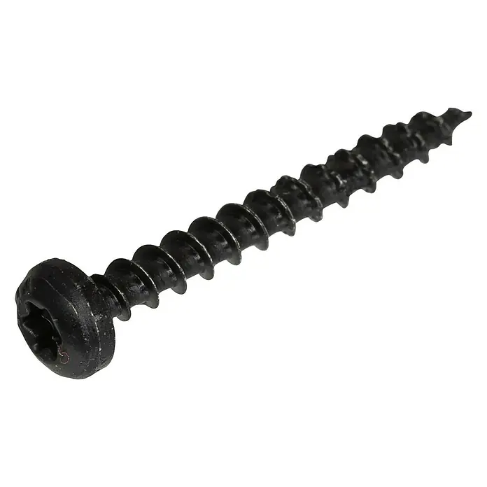 Blackline Spaanplaatschroef CK HCP Zwart - Ø x l: 3,5 x 16 mm, Cilinderkop, TX voor TORX-aandrijving, 25 stk. - Diagonaal zicht