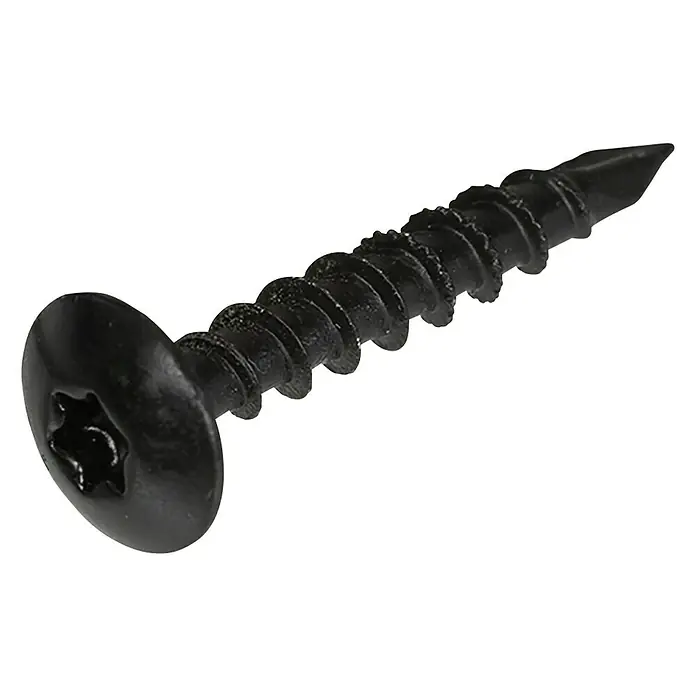 Blackline Tuinbeslagschroef AR-coating - Ø x l: 6 x 40 mm, Zwart, 30 stk. - Diagonaal zicht