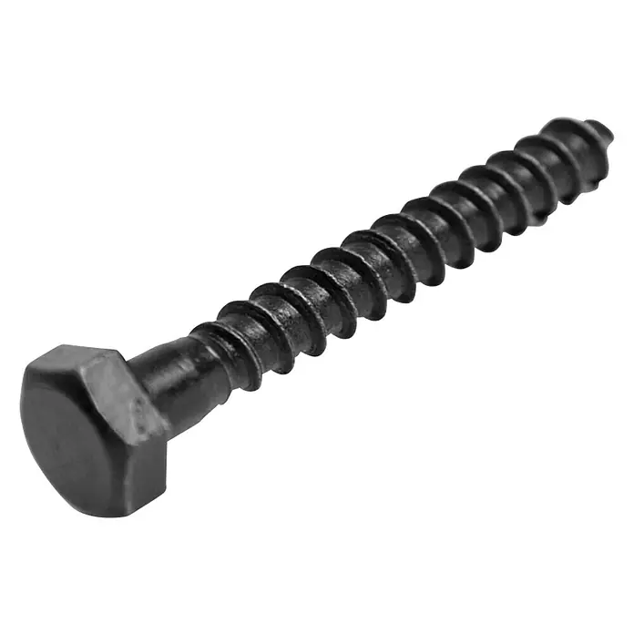 Blackline Houtdraadbout HCP Zwart - Ø x l: 6 x 30 mm, Staal, Zeskantkop, 6-Kant, 25 stk. - Diagonaal zicht