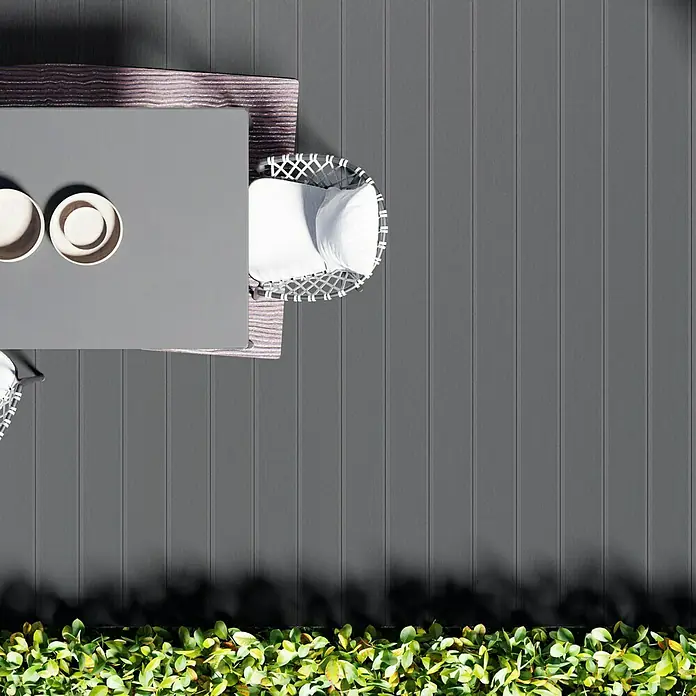 WPC-Terrassendiele - Grau, 300 x 19 x 1,6 cm - Stimmungsaufnahme