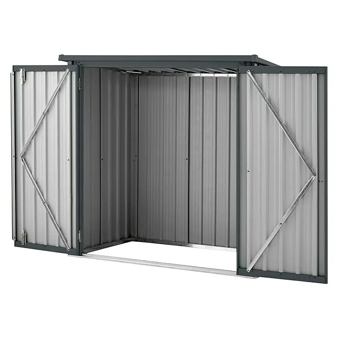 Metallschrank - B x T x H: 147 x 86 x 134 cm, Doppeltür - Diagonale Ansicht
