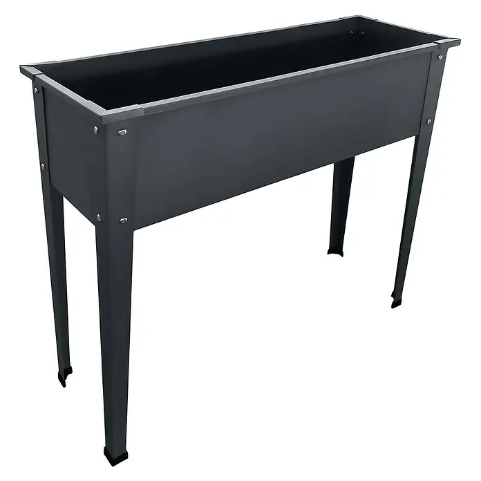 Gardol Hochbeet Stelzen - L x B x H: 100 x 30 x 80 cm, Stahl, Anthrazit - Diagonale Ansicht