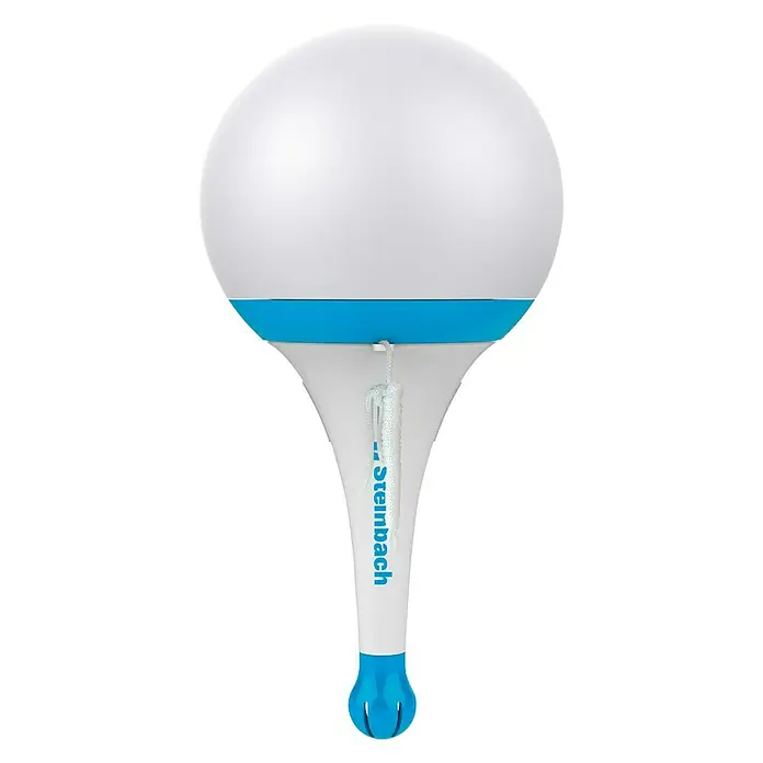 Steinbach LED-Poolbeleuchtung - Ø x H: 16 x 28,5 cm, Ausstattung: Thermometer, Solarbetrieben, Weiß/Blau - Vorderansicht