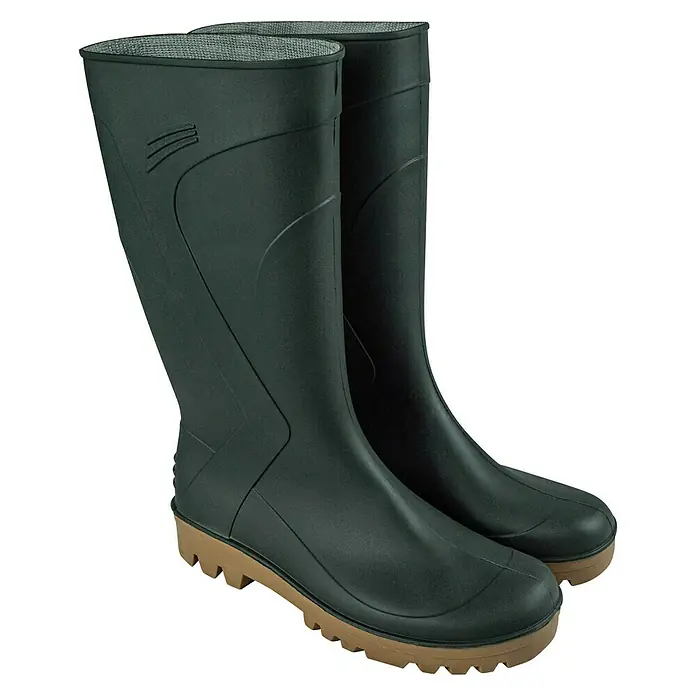 Gummistiefel - Schuhgröße: 46, Hoch, Grün - Diagonale Ansicht