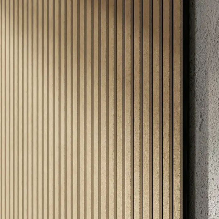 FibroTech Akustikpaneel Basic - Ash, 2.440 x 605 x 22 mm, 1 Paneel - Stimmungsaufnahme