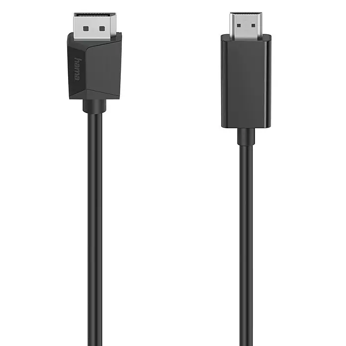 Hama Cable HDMI DisplayPort - Negro, 1,5 m - Primer plano