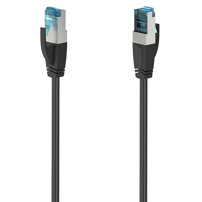 Hama Cable telefónico RJ45 - Largo: 5 m, Negro - Primer plano