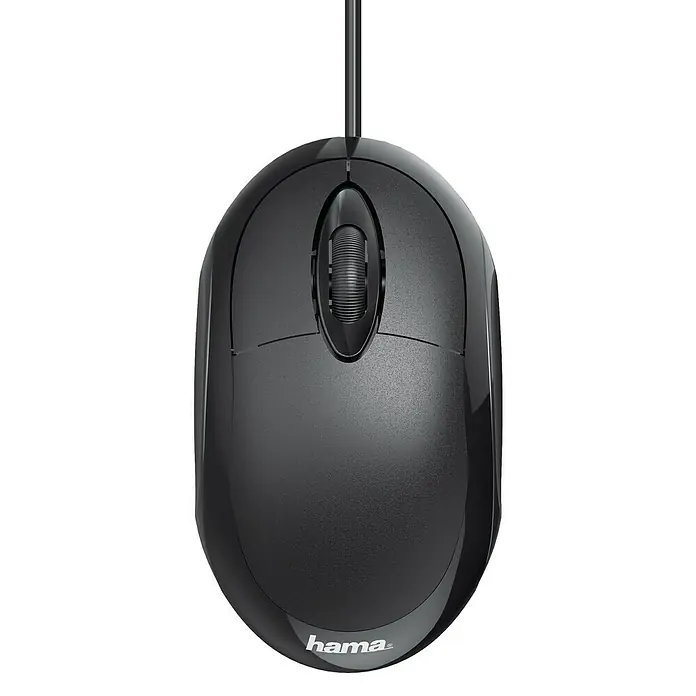 Hama Ratón para PC Óptico MC-100 - Negro, 10 x 5,5 x 3,3 cm - Vista superior