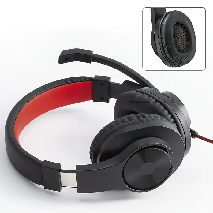 Hama Headset HS-USB400 - Schwarz - Detailaufnahme