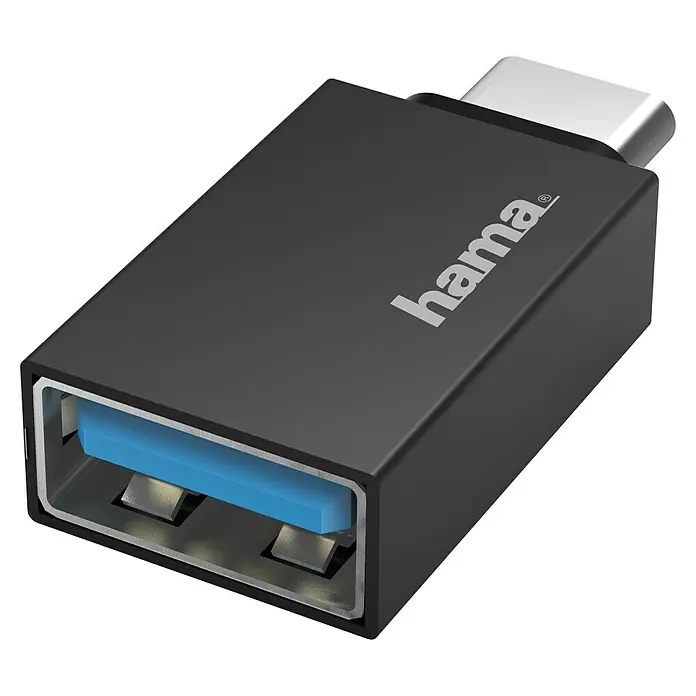 Hama Adaptador USB USB-OTG - Negro - Vista angular