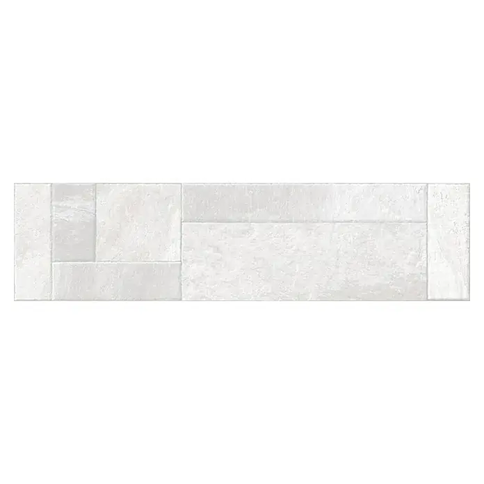 Revestimiento de pared Sintra - 15,3 x 58,9 cm, Blanco, Efecto piedra - Vista frontal
