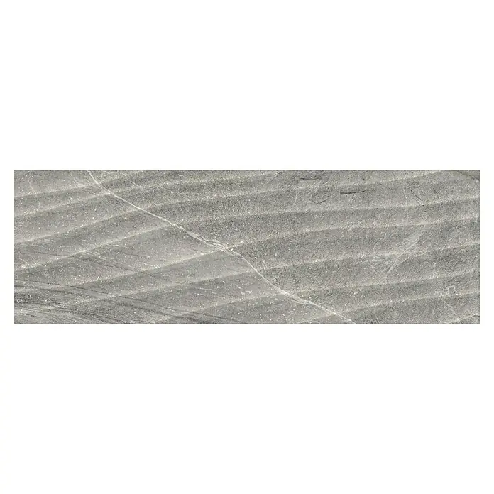 Revestimiento cerámico Tempo Curve - 30 x 90 cm, Ceniza, Rectificado, Efecto piedra - Vista frontal