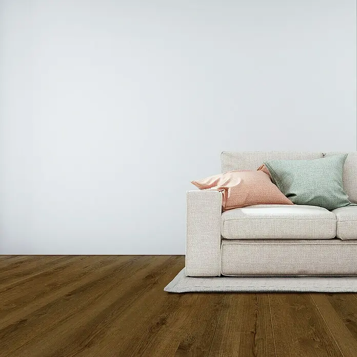 Suelo de vinilo SPC Roble Braga - 1.220 x 180 x 5 mm, Efecto madera - Foto ambiente