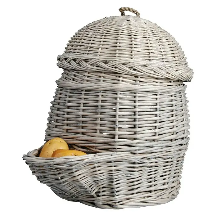 Esschert Design Pletena košara - 46,5 x 35,2 x 44,8 cm - Dijagonalni pogled