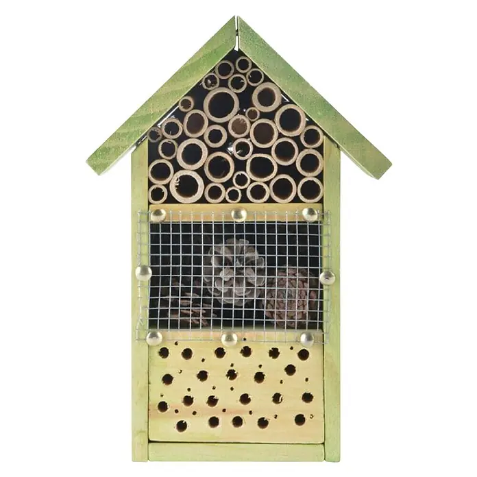 Esschert Design Hotel za insekte - 14,4 x 18,5 x 26,5 cm, Natur - Pogled sprijeda