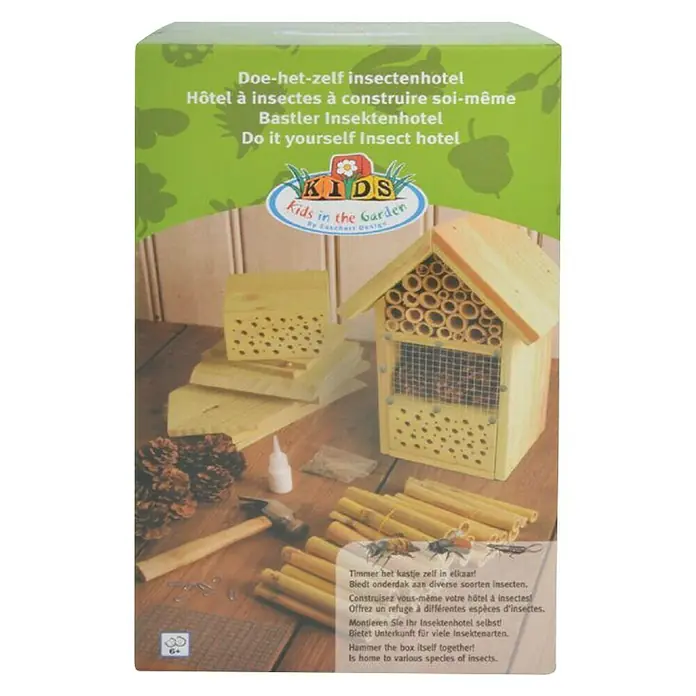 Esschert Design Hotel za insekte - 14,4 x 18,5 x 26,5 cm, Natur - Pogled sprijeda
