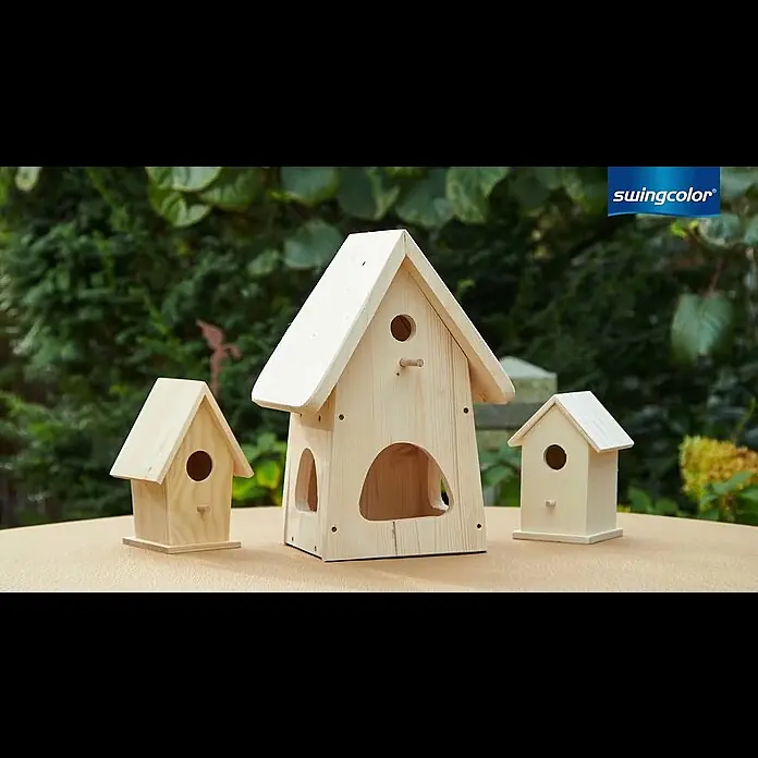 swingcolor Farblasur Universal-Gartenfarbe - Seidenweiß, 750 ml, Seidenmatt - swingcolor Holzschutz - Lasurthemen für das Vogelhaus