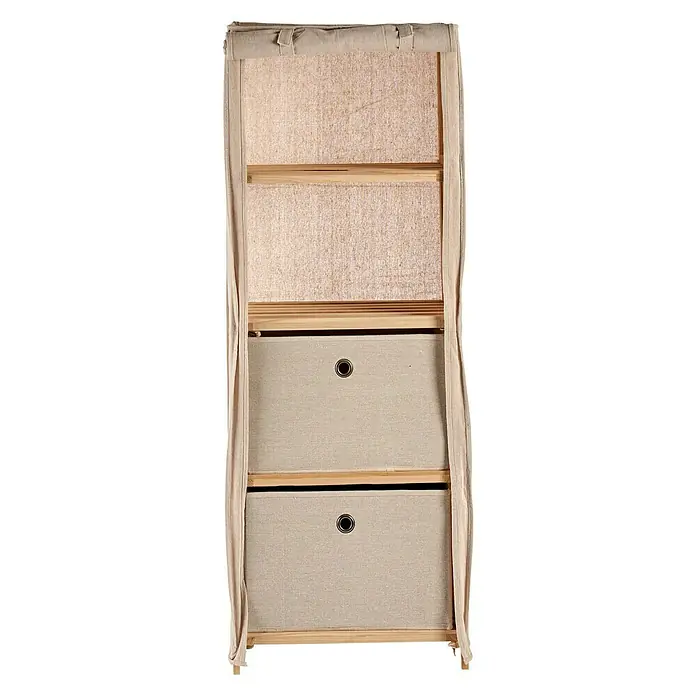 Estantería de madera - L x An x Al: 28 x 42 x 168 cm, Número de baldas: 2 ud., Madera, Natural - Vista frontal