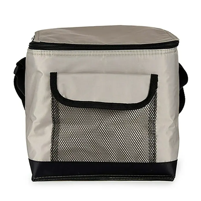 Nevera portátil - 9 l, Gris/Azul/Beige - Vista frontal