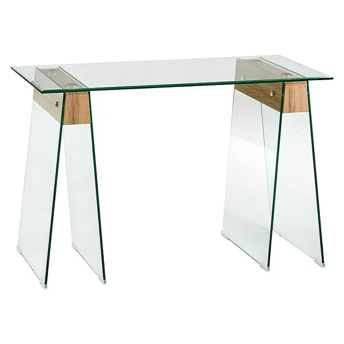Mesa auxiliar - L x An x Al: 40 x 120 x 75 cm, Vidrio templado - Vista angular
