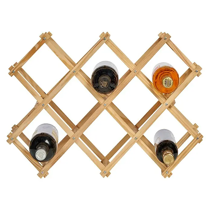 Botellero - Número de botellas: 10 ud., Madera - Vista frontal