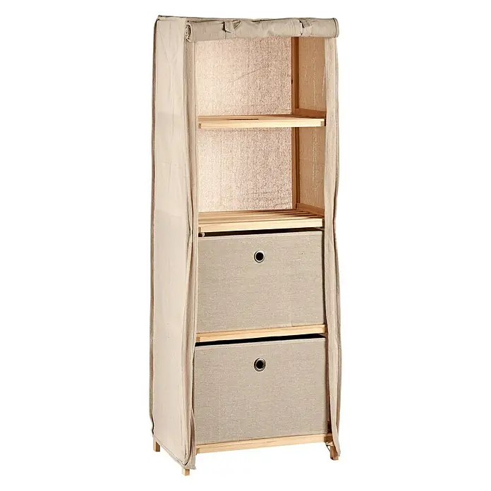 Estantería de madera - L x An x Al: 28 x 42 x 168 cm, Número de baldas: 2 ud., Madera, Natural - Vista angular