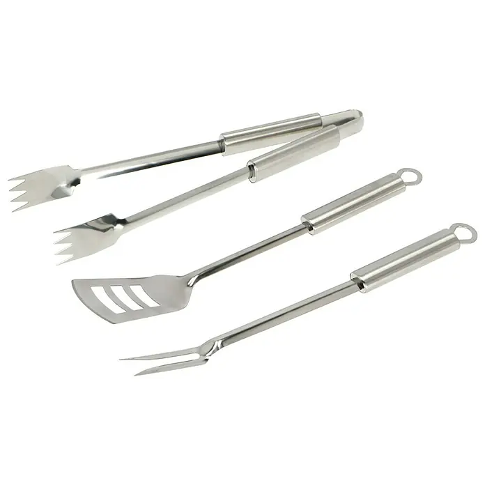 Grillstar Grillbesteck - 3 -tlg., Edelstahl - Diagonale Ansicht