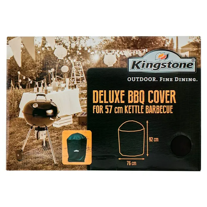 Kingstone Grill-Schutzhülle - Schwarz, Passend für: Kugelgrill 57 cm - Vorderansicht