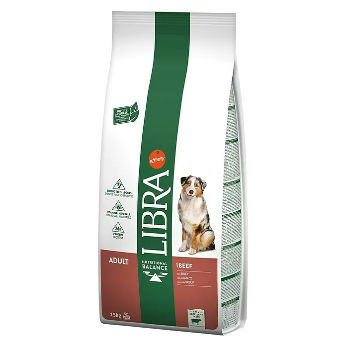 Affinity Libra Pienso seco para perros Adult - 14 kg, Buey - Vista angular