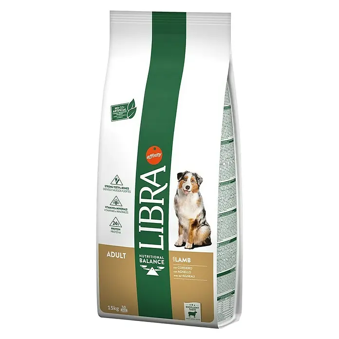 Affinity Libra Pienso seco para perros Adult - 15 kg, Cordero - Vista angular